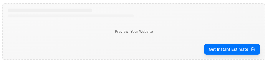 Floating 'Get Instant Estimate' button on a website