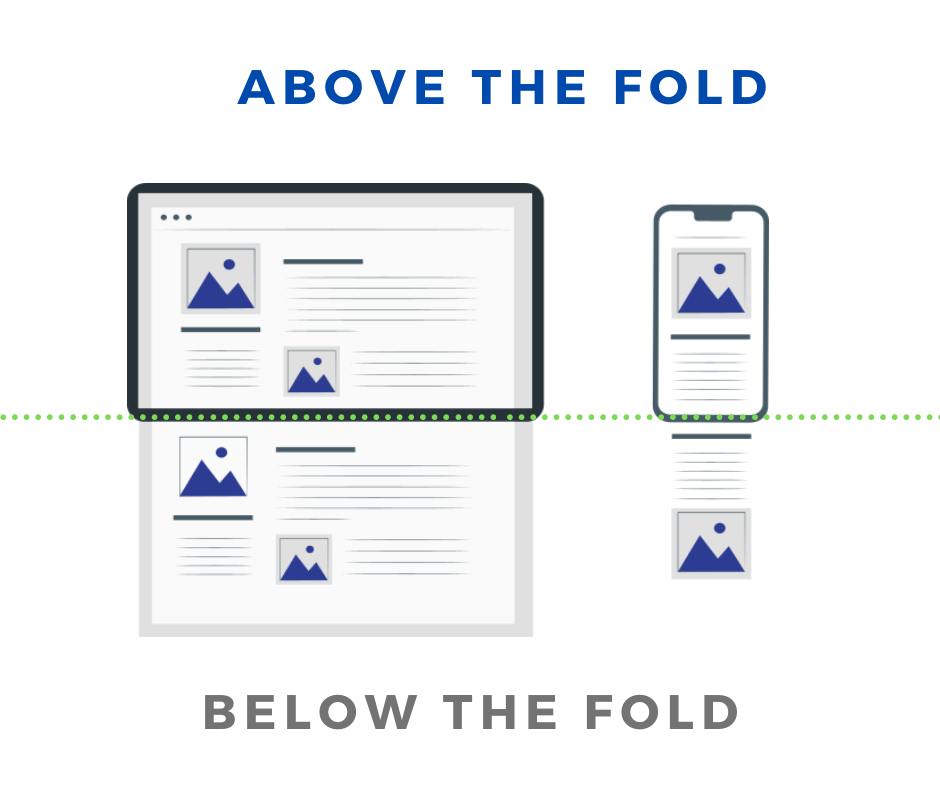 Example of an estimator placed above the fold on a homepage